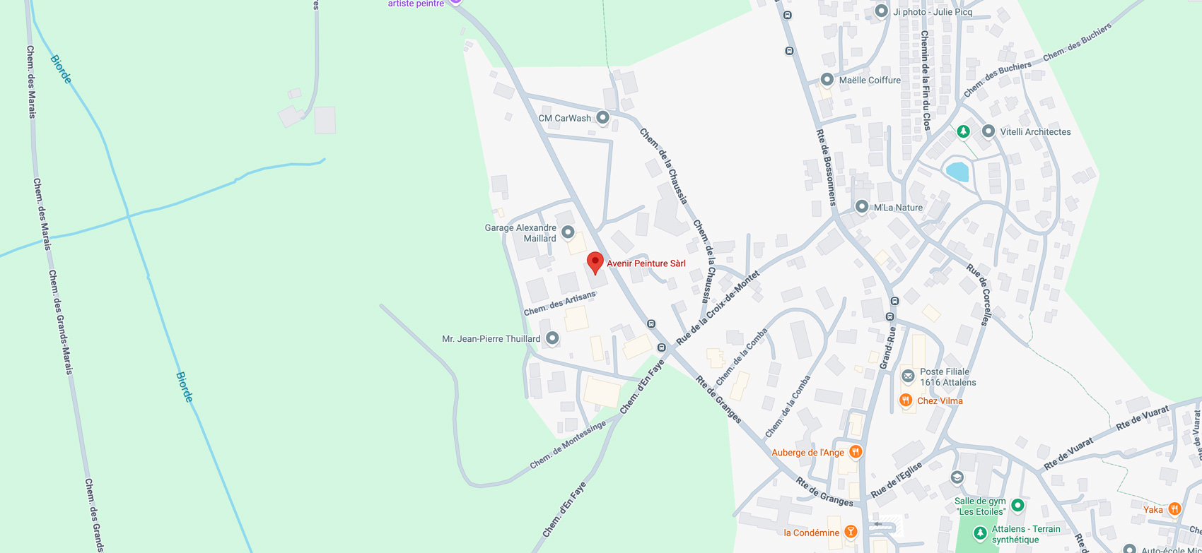 Avenir Peinture contact map